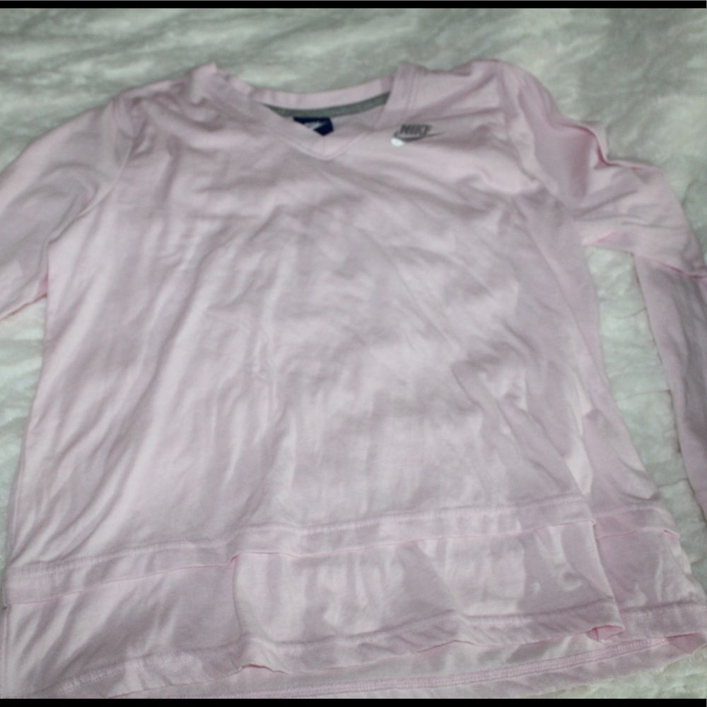 pink holographic nike shirt